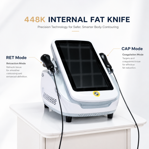 448KHz Monopolar RF TECAR Therapy Machine Visceral Fat Reduction Body Slimming Skin Tightening Non-Invasive Device